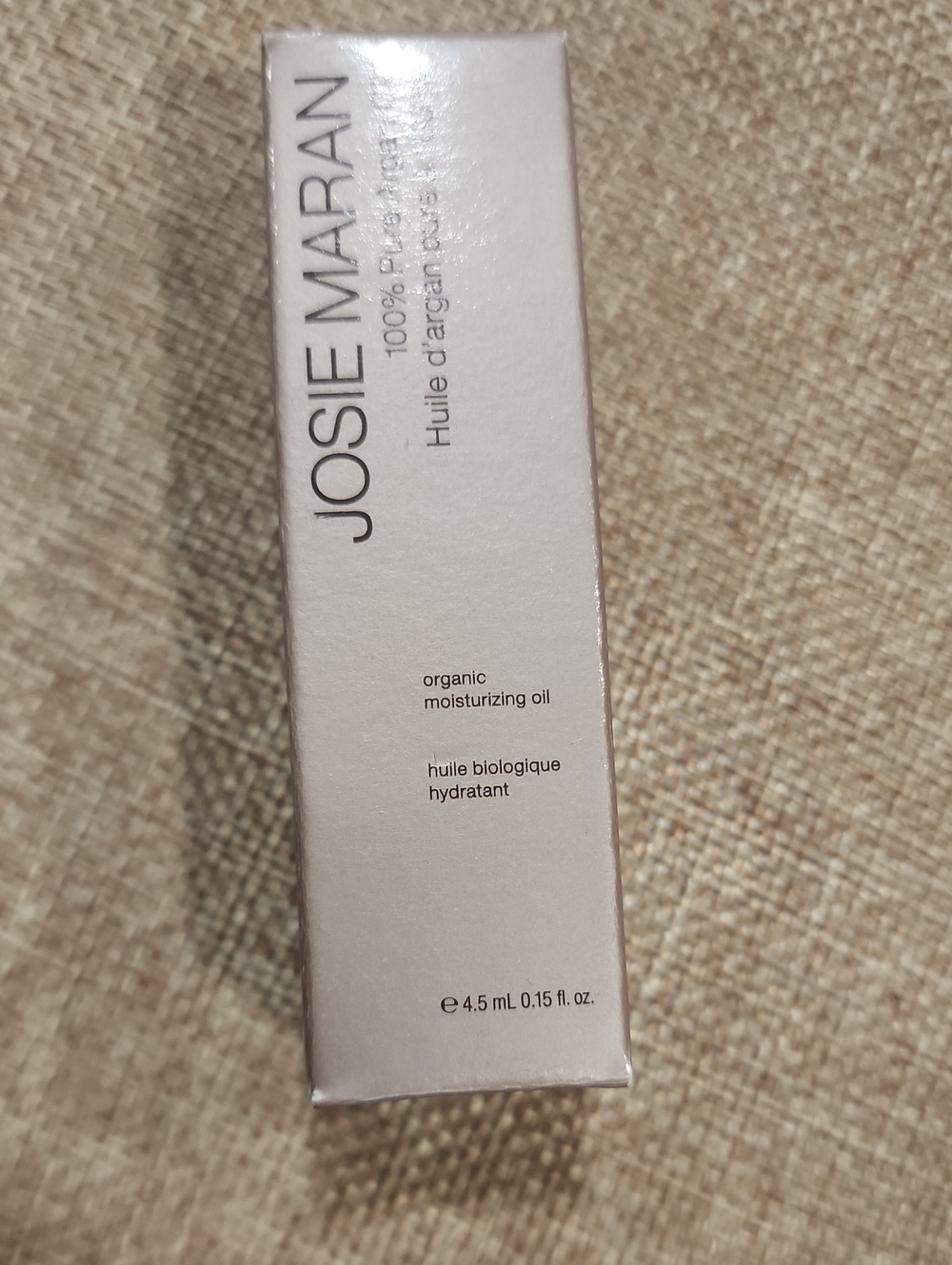 JOSIE MARAN Organic Moisturizing Oil in Soft Pink Packaging